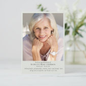 フローラ写真記念悔やみや弔慰葬儀 サンキューカード (スタンド正面)