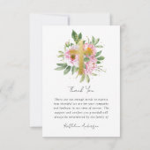 フローラ写真記念悔やみや弔慰葬儀 サンキューカード (裏面)