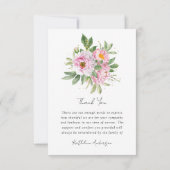 フローラ写真記念悔やみや弔慰葬儀 サンキューカード (裏面)