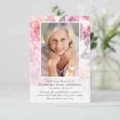 フローラ写真記念悔やみや弔慰葬儀 サンキューカード (スタンド正面)