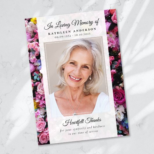 フローラ写真記念葬祭記念碑 サンキューカード