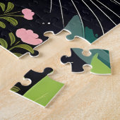 フローラ冠の黒猫 ジグソーパズル (側面)