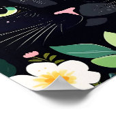 フローラ冠の黒猫 ポスター (角)