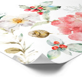 フローラ冬の結婚式10テーブルの座席表 ポスター (角)