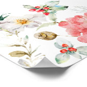 フローラ冬の結婚式15テーブルの座席表 ポスター (角)