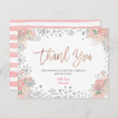 フローラ冬のONEderland雪サンキューカード サンキューカード (正面/裏面)