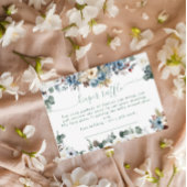 フローラ冬テディベアセージ緑おむつラッフル エンクロージャーカード