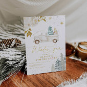 フローラ冬雪だるま誕生日パーティー 招待状