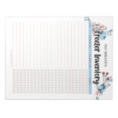 フローラ冷凍機在庫ブルー ノートパッド (正面)