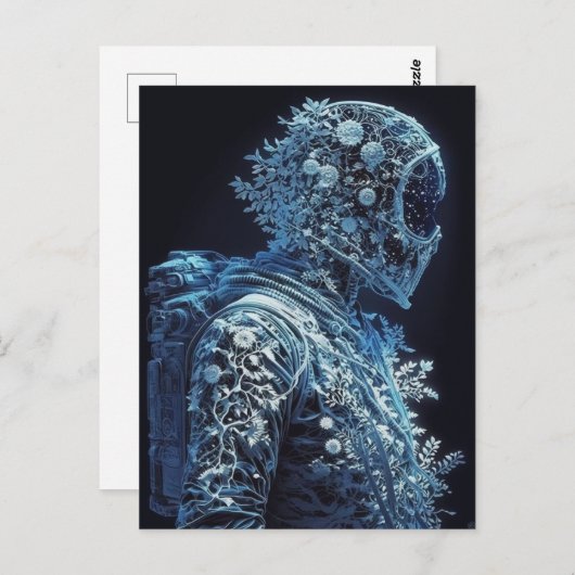 フローラ凍ってい宇宙飛行士はがき ポストカード (正面/裏面)