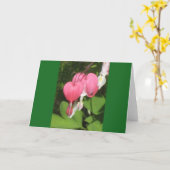 フローラ出血ハート – ランドスケープグリーティングカード カード (黄色い花)