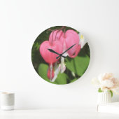 フローラ出血ハート – 大きな丸い壁時計 ラージ壁時計 (ホーム)