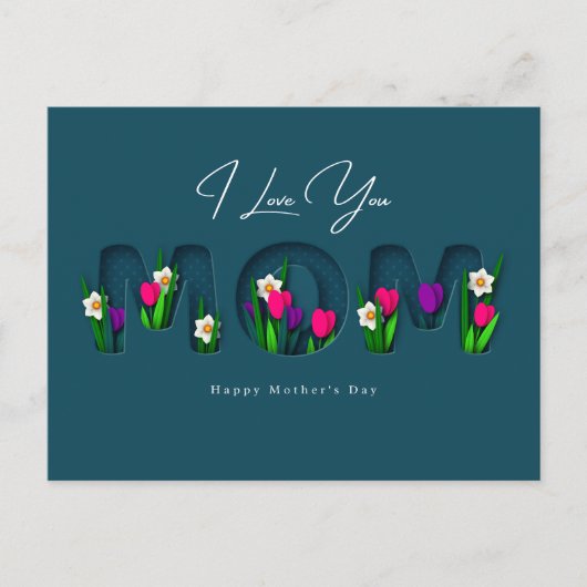 フローラ切り抜き母の日 ポストカード (正面)
