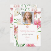 フローラ初の聖体拝領写真 出欠カード (正面/裏面)