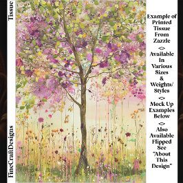 フローラ刺しゅうアクセント付きツリーEE5Lデコページ 薄葉紙