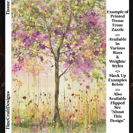 フローラ刺しゅうアクセント付きツリーEE5Rデコページ 薄葉紙