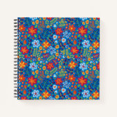 フローラ刺しゅう模様 ノートブック (正面)