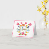 フローラ刺カスタム刺カード カード (黄色い花)