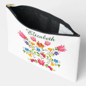 フローラ刺パーソナライズされた刺トートバッグ アクセサリーポーチ (見開き)