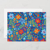 フローラ刺繍模様 シーズンポストカード (正面/裏面)