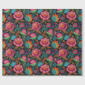 フローラ刺繍模様 ラッピングペーパー (フラット)