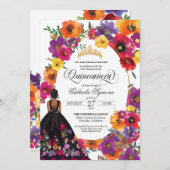 フローラ刺繍水彩花キンセアニェラI 招待状 (正面/裏面)