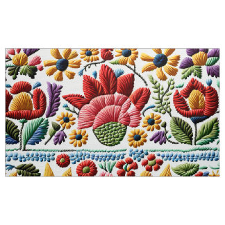 フローラ刺繍 ファブリック