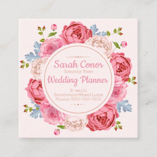 フローラ前面/背面名刺 スクエア名刺 (正面)