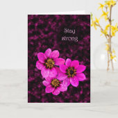 フローラ勇気付けられることわざステイストロング カード (黄色い花)