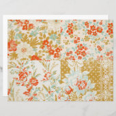 フローラ動揺してジャンクジャーナルのスクラップブック紙 (正面/裏面)