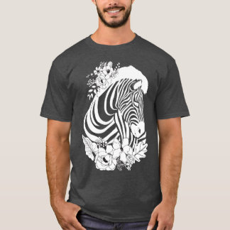 フローラ動物ギフト動物園アフリカサファリゼブラ Tシャツ