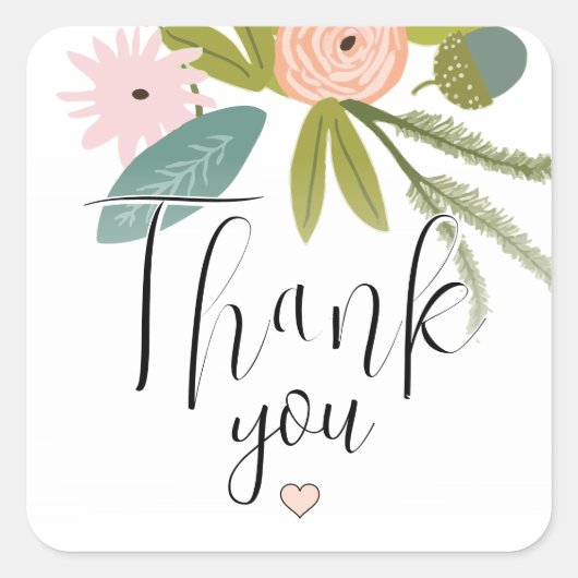 フローラ動物 スクエアシール (正面)