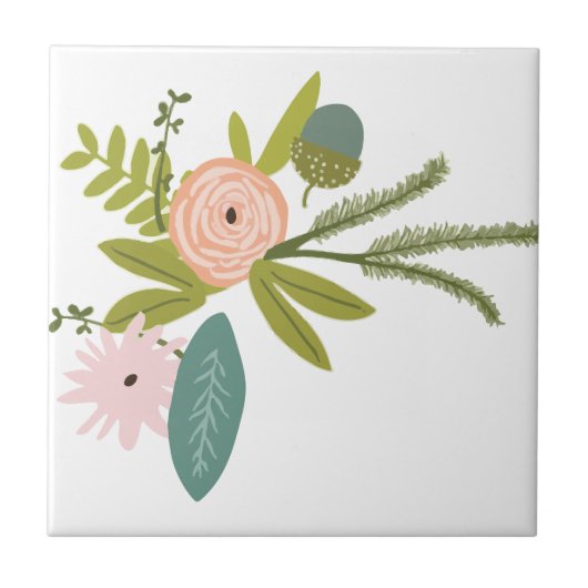 フローラ動物 タイル (正面)