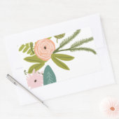 フローラ動物 長方形シール (封筒)