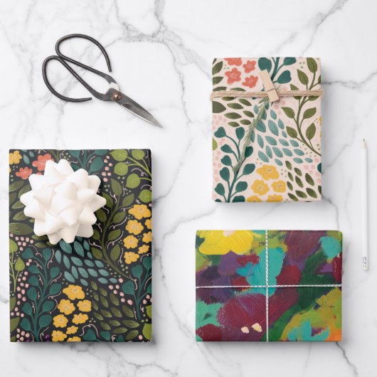 フローラ包装紙 ラッピングペーパーシート (正面)