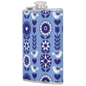 フローラ北欧フォークアートパターン フラスク (左)
