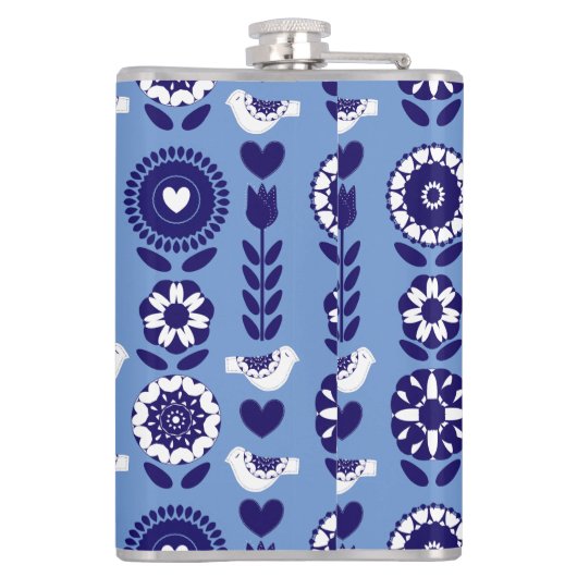 フローラ北欧フォークアートパターン フラスク (裏面)