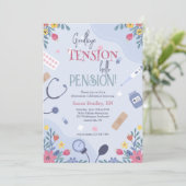 フローラ医師又はナース退職招待状 招待状 (スタンド正面)