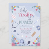 フローラ医師又はナース退職招待状 招待状 (正面/裏面)