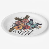 フローラ十字架 ペーパープレート (アングル)