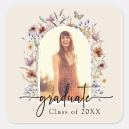 フローラ卒業シール スクエアシール