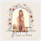 フローラ卒業シール スクエアシール (正面)
