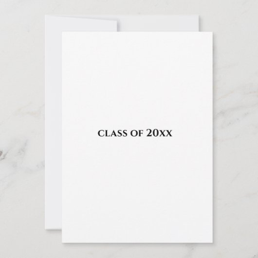 フローラ卒業ナースタイポグラフィポピー 招待状 (裏面)