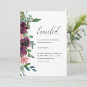 フローラ卒業パーティーのキャンセルのお知らせ 案内状 (スタンド正面)