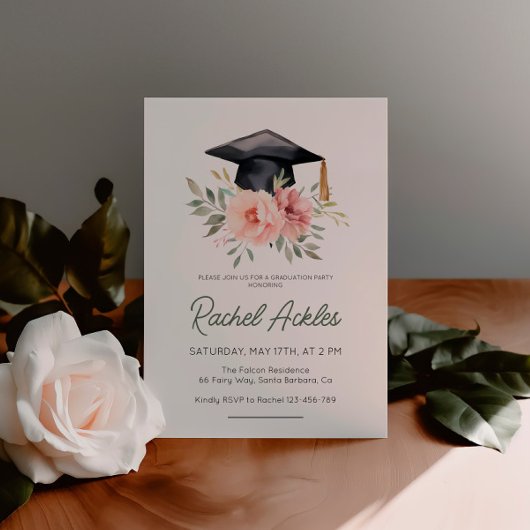フローラ卒業パーティー招待状ガールグラード 招待状