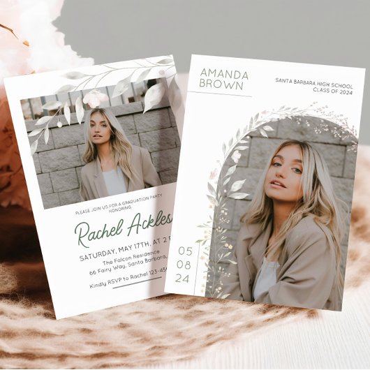 フローラ卒業パーティー招待状ガールグラード 招待状