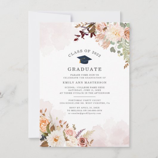 フローラ卒業パーティー2025 招待状 (正面)