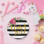 フローラ卒業プレート- 2022年クラス ペーパープレート (パーティー)