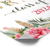 フローラ卒業ルアウ(ハワイ式宴会)クラス2024へようこそ ポスター (角)