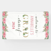 フローラ卒業ルアウ(ハワイ式宴会)クラス2024へようこそ 横断幕 (横)